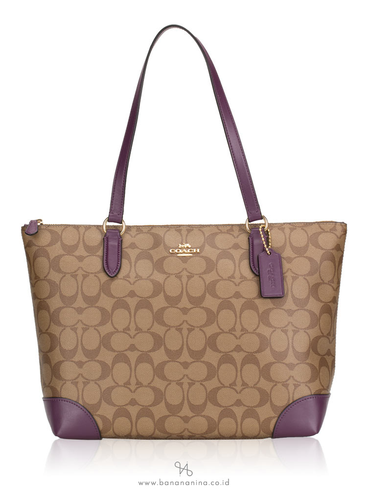 zip tote coach