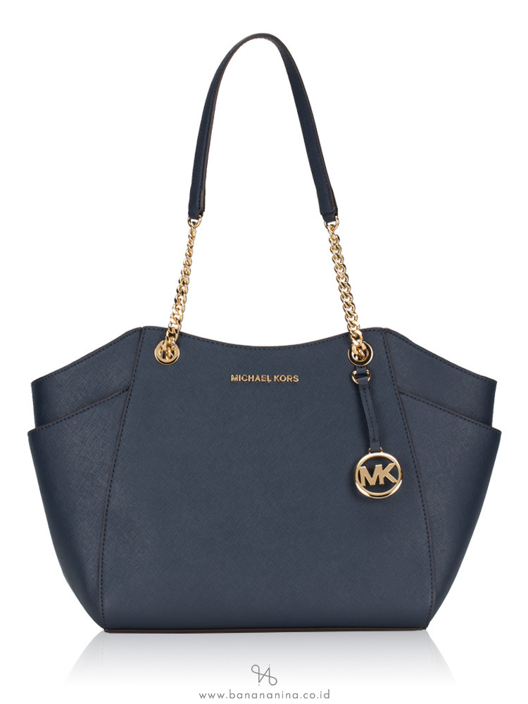 michael kors jet set tote navy blue