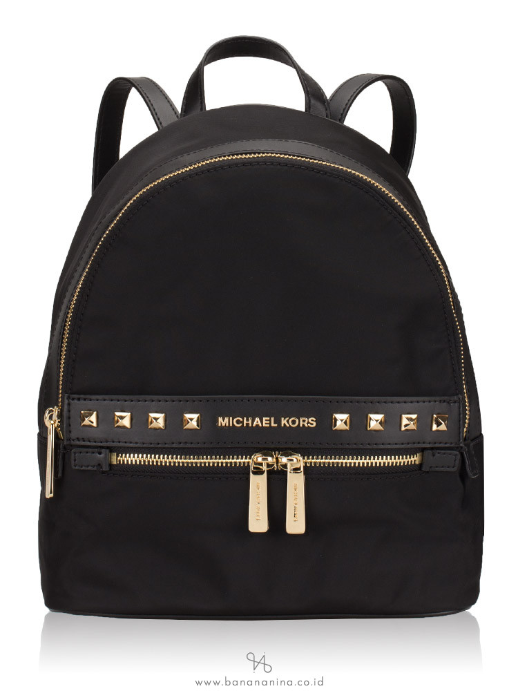 michael kors black with gold studs