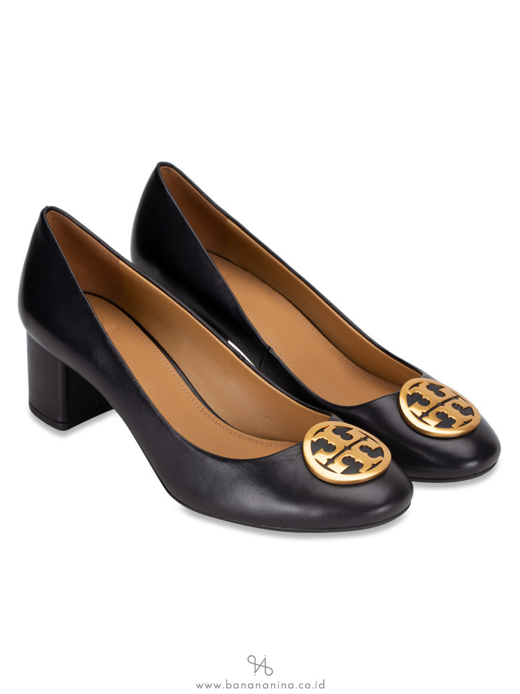 TORY BURCH Benton Leather Pump Black Sz 10.5