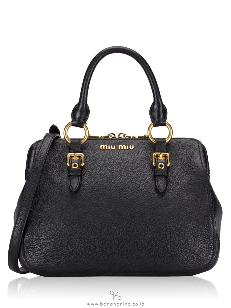 MIU MIU RL0058 Madras Bauletto Nero