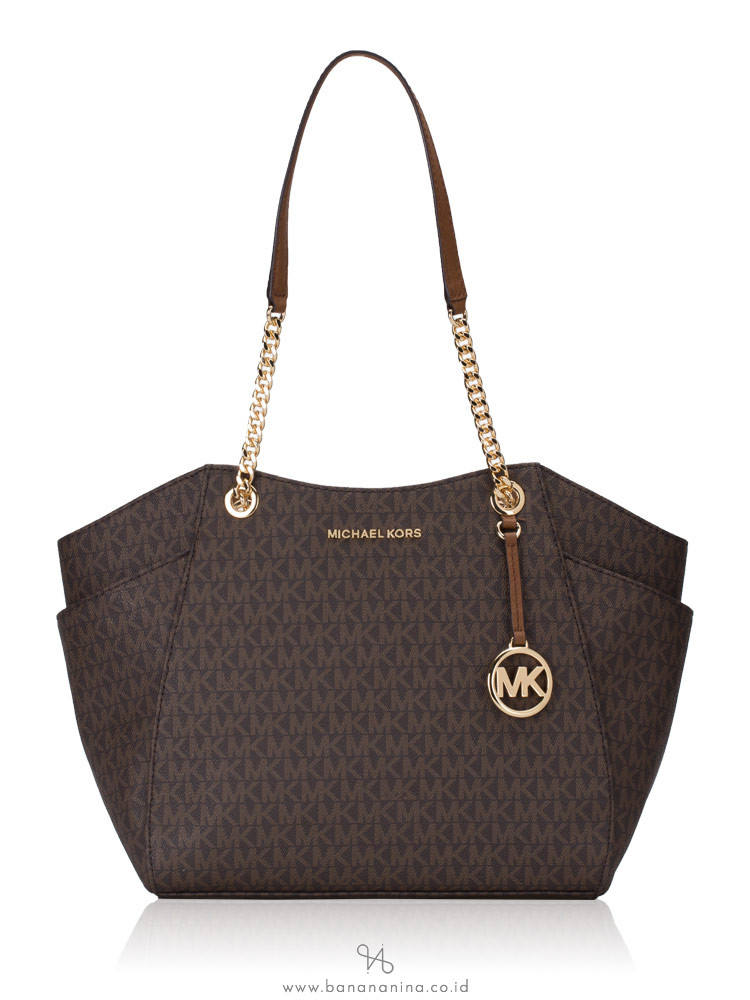 Michael kors jet set monogram tote shop