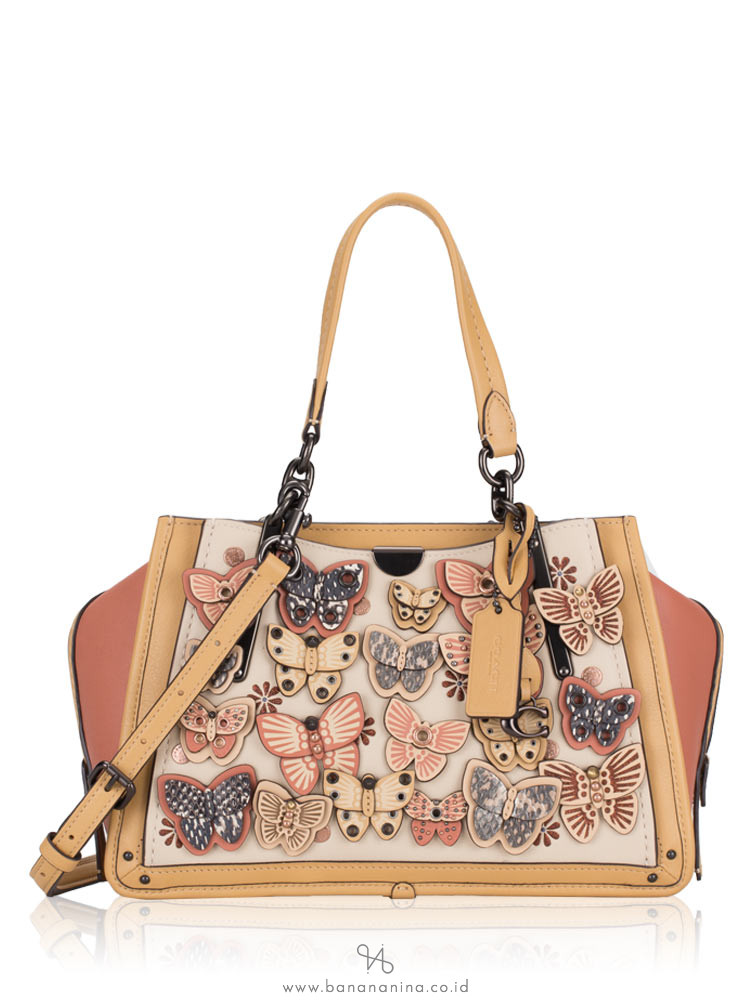 coach butterfly appliqué leather dreamer satchel