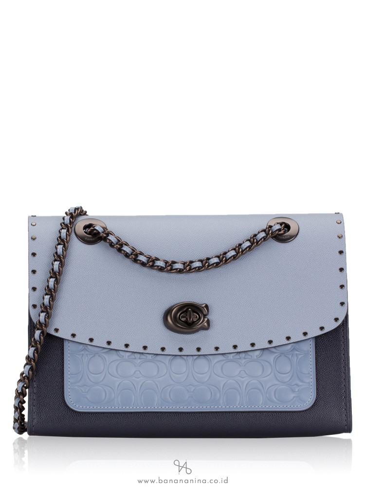 coach parker leather shoulder bag