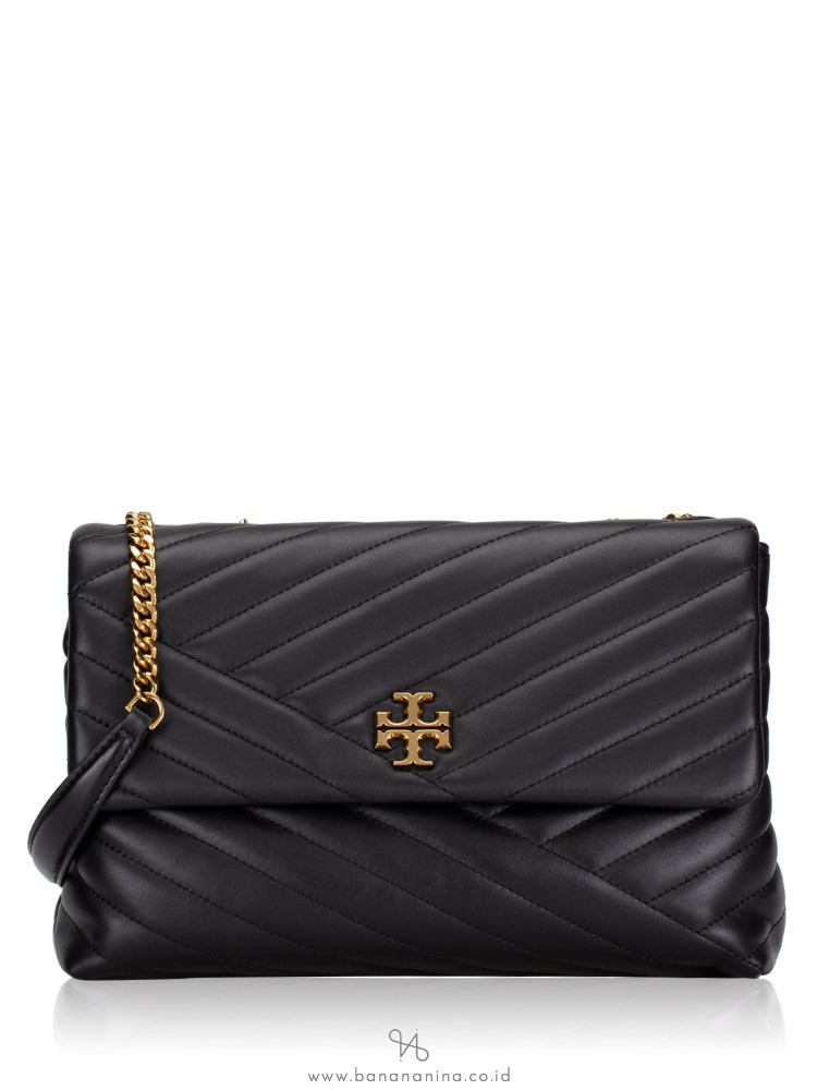 Tory Burch Kira Chevron Flap Chain Shoulder Bag Black