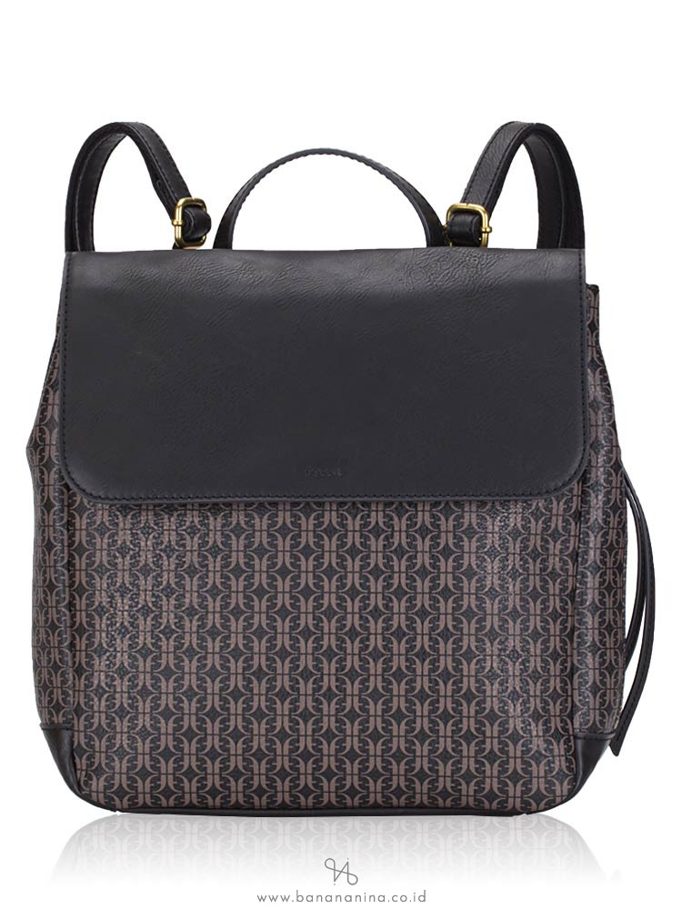 fossil black backpack