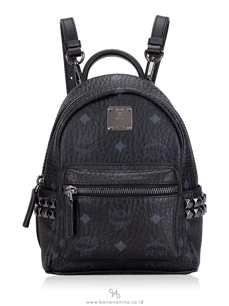 mini black mcm backpack
