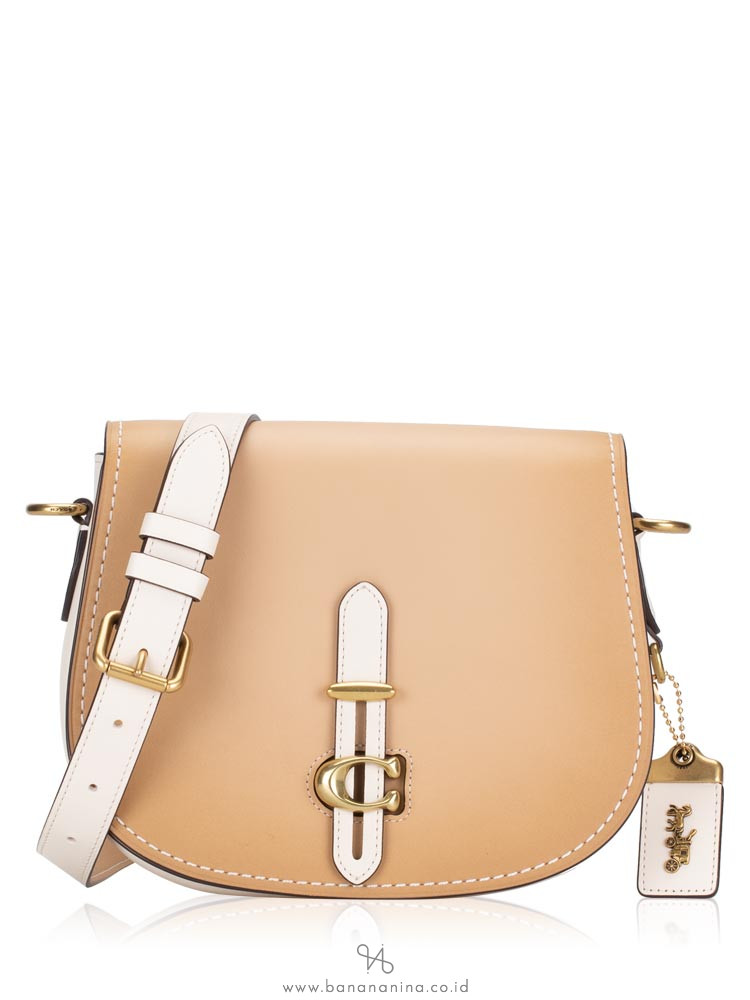 COACH 54392 Colorblock Saddle Bag Beechwood Multi