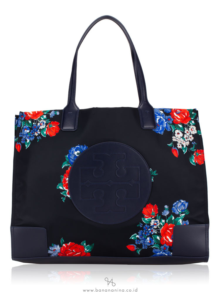 tory burch printed tote bag