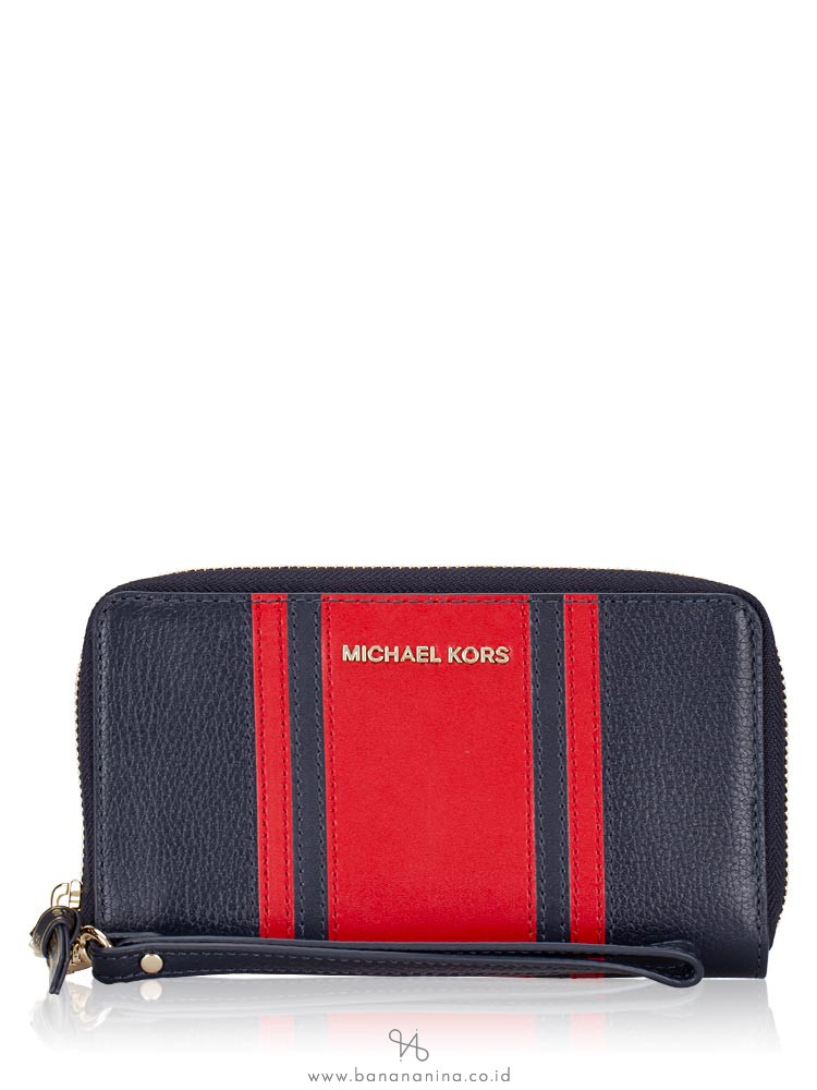 MICHAEL KORS Large Flat Multifunction Stripe Phone Case Admiral Multi