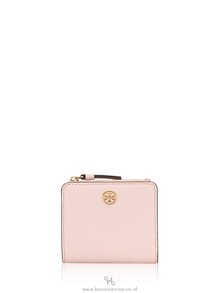 TORY BURCH Robinson Mini Wallet Shell Pink