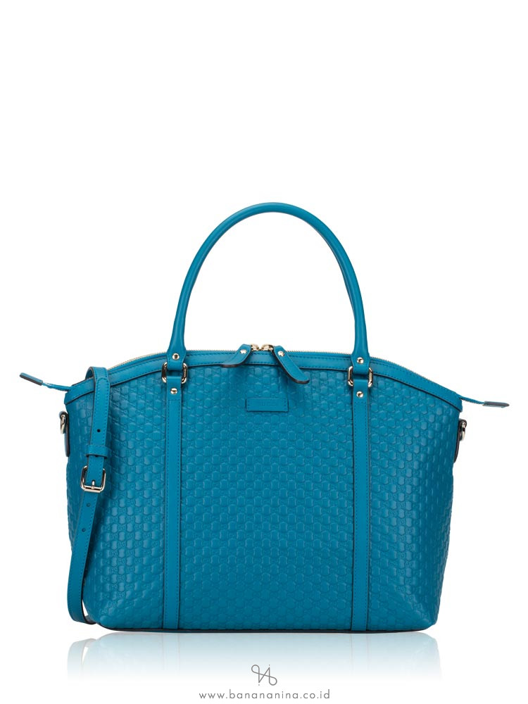 GUCCI Micro Guccissima Satchel Teal
