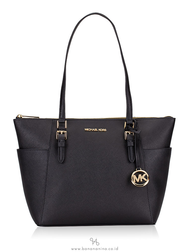Michael Kors Charlotte Large Zip Tote Black