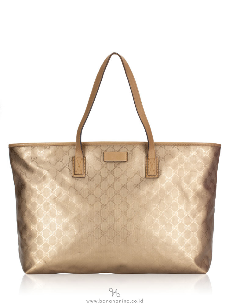 gucci gold tote bag
