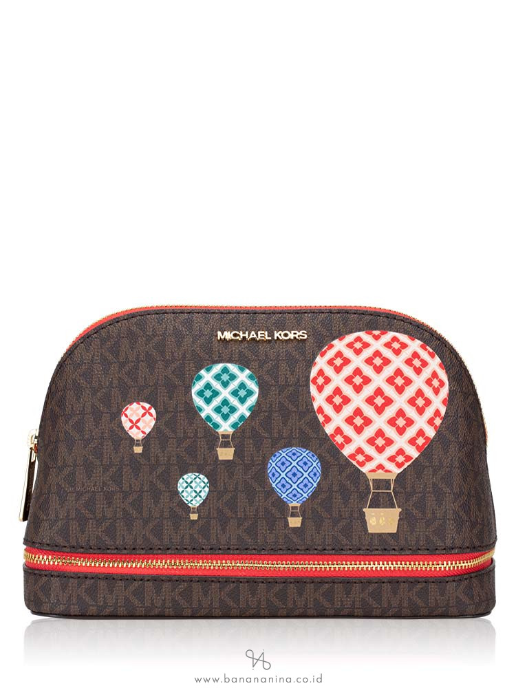 Michael Kors Istanbul Jet Set Travel Large Pouch Brown Multi