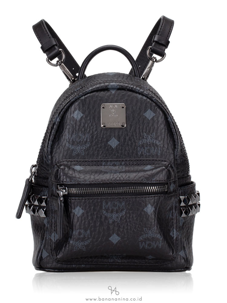 mcm stark side studs bebe boo backpack in visetos