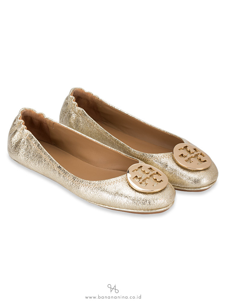 tory burch gold minnie flats