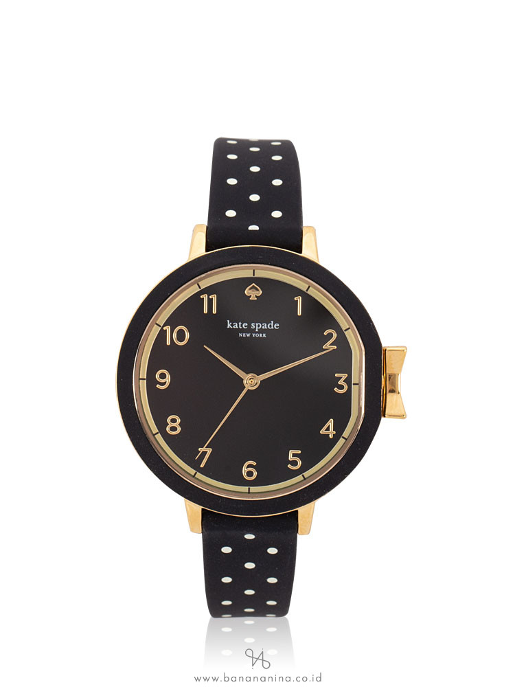KATE SPADE KSW1355 Park Row Silicon Strap Watch Black