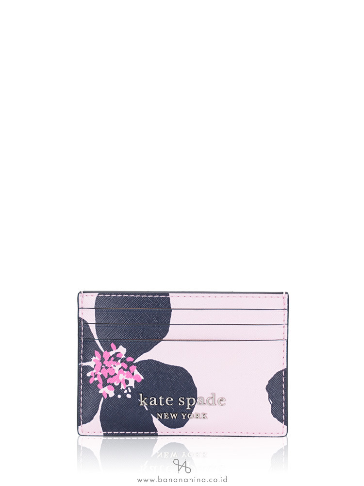 Kate Spade Cameron Grand Flora Small Slim Card Holder Serendipity Pink Multi