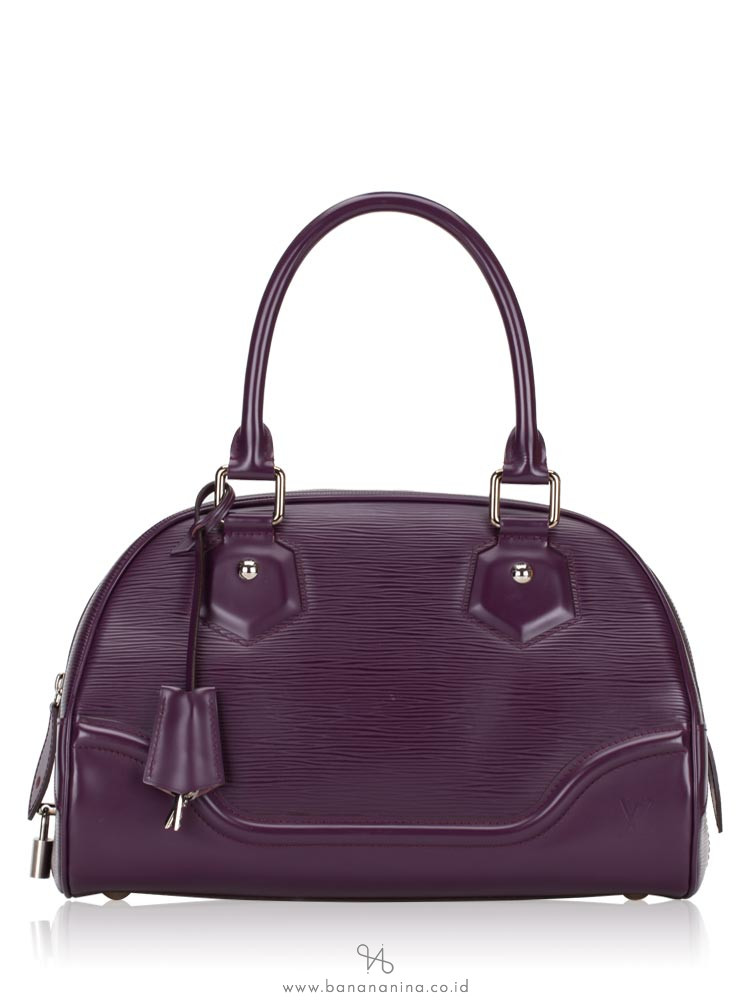 LOUIS VUITTON Epi Bowling Montaigne PM Cassis