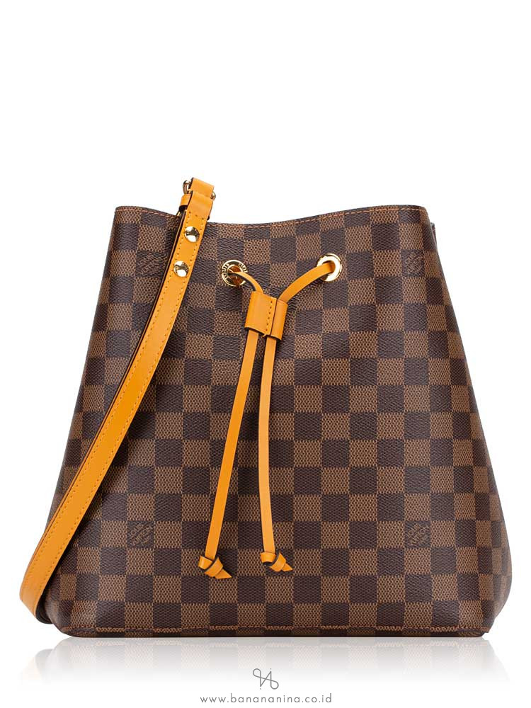 LOUIS VUITTON Damier Ebene Neonoe MM Safran