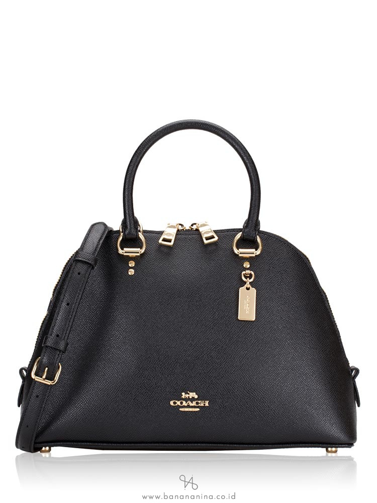 Black coach satchel sales