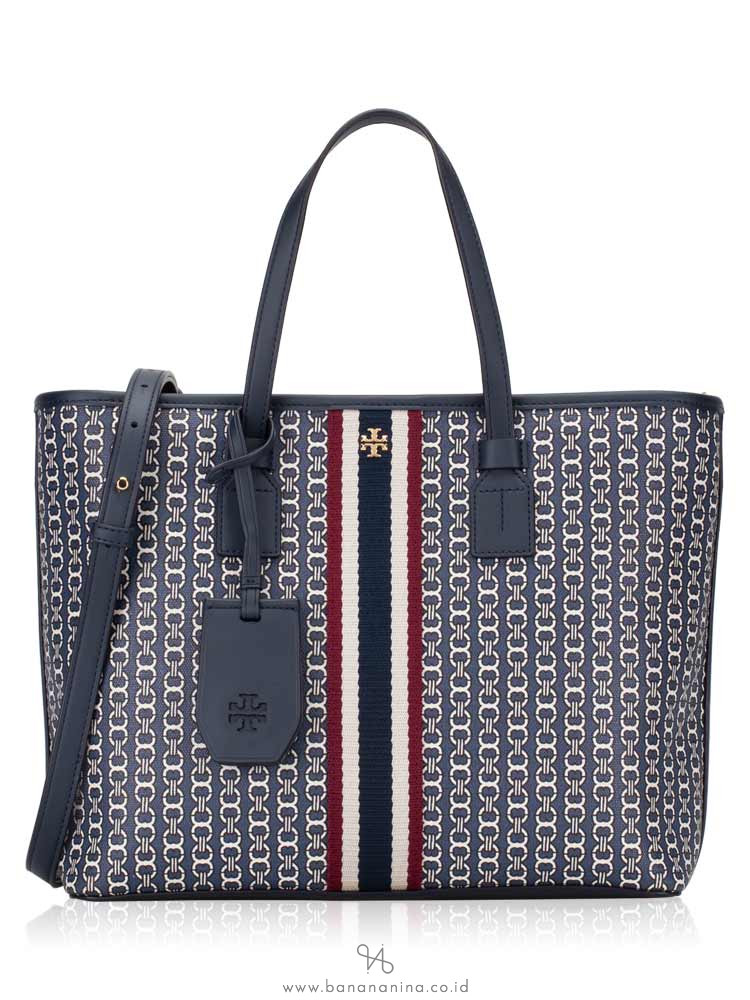 tory burch gemini link tote navy