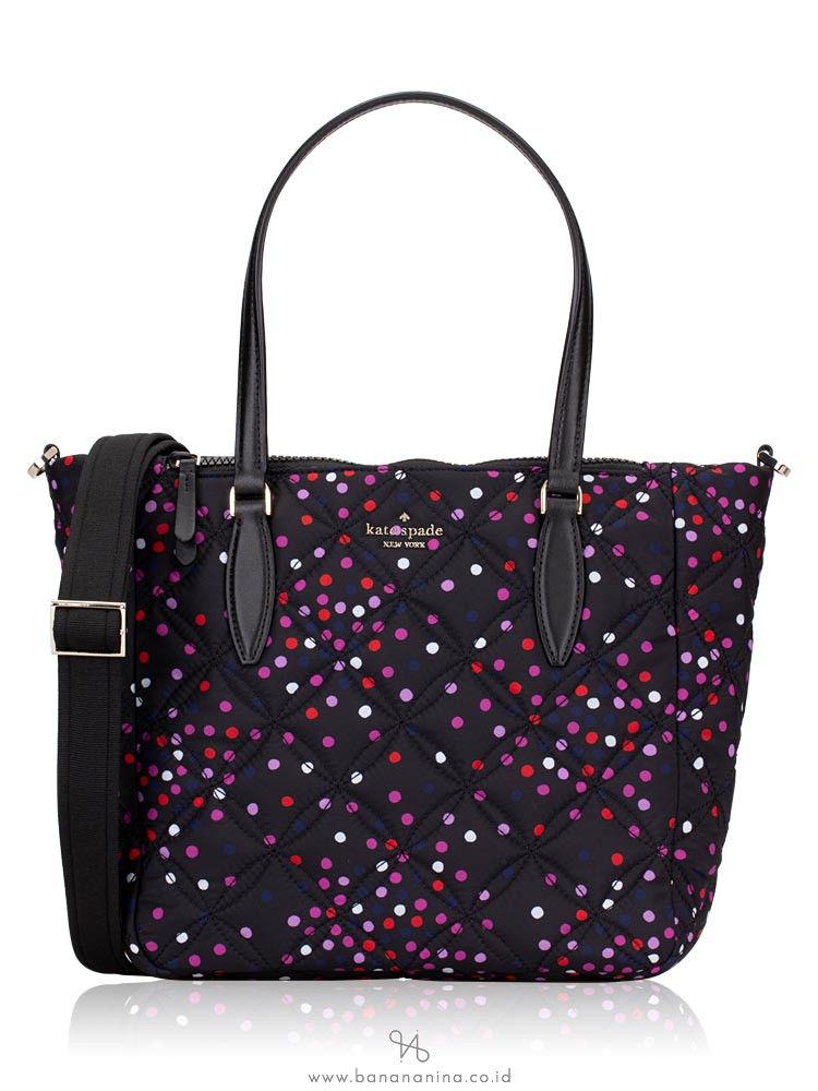 Kate Spade Jae Quilted Nylon Festive Confetti Medium Satchel Multi