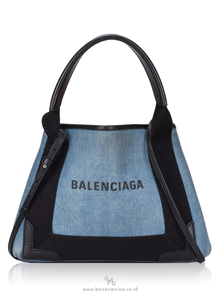 Balenciaga Navy Cabas S Denim