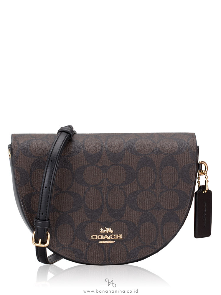 coach purse brown and black