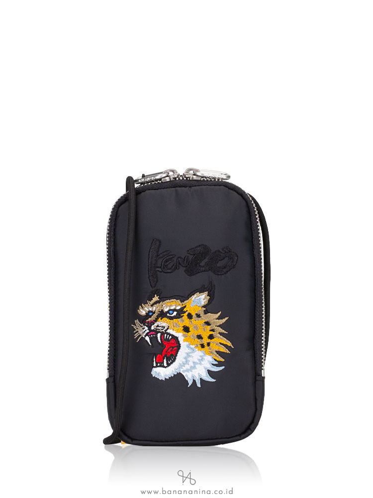 Kenzo X Kansai Yamamoto Cheetah Crossbody Phone Pouch Black