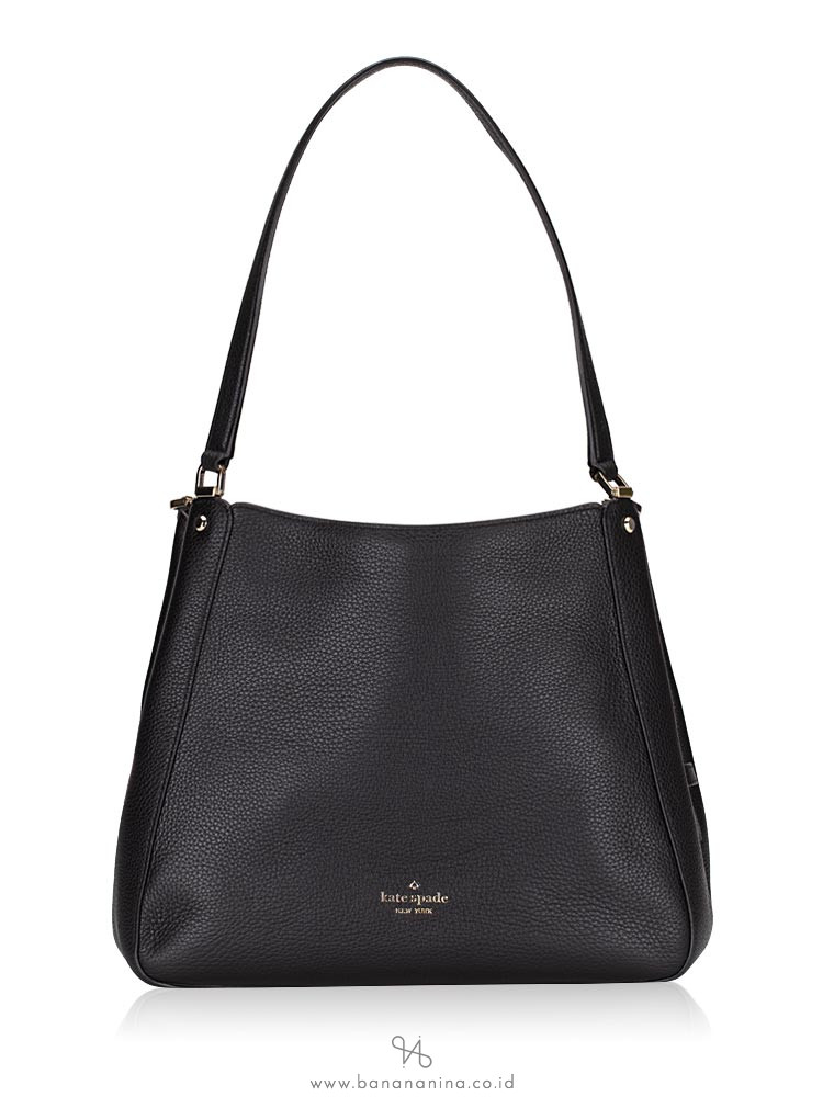 Kate Spade Leila Medium Triple Compartment Shoulder Bag Black