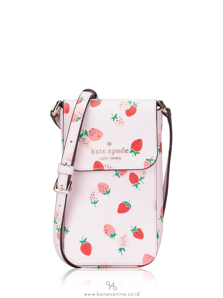Kate Spade Staci Wild Strawberries NS Flap Phone Crossbody Pink Multi