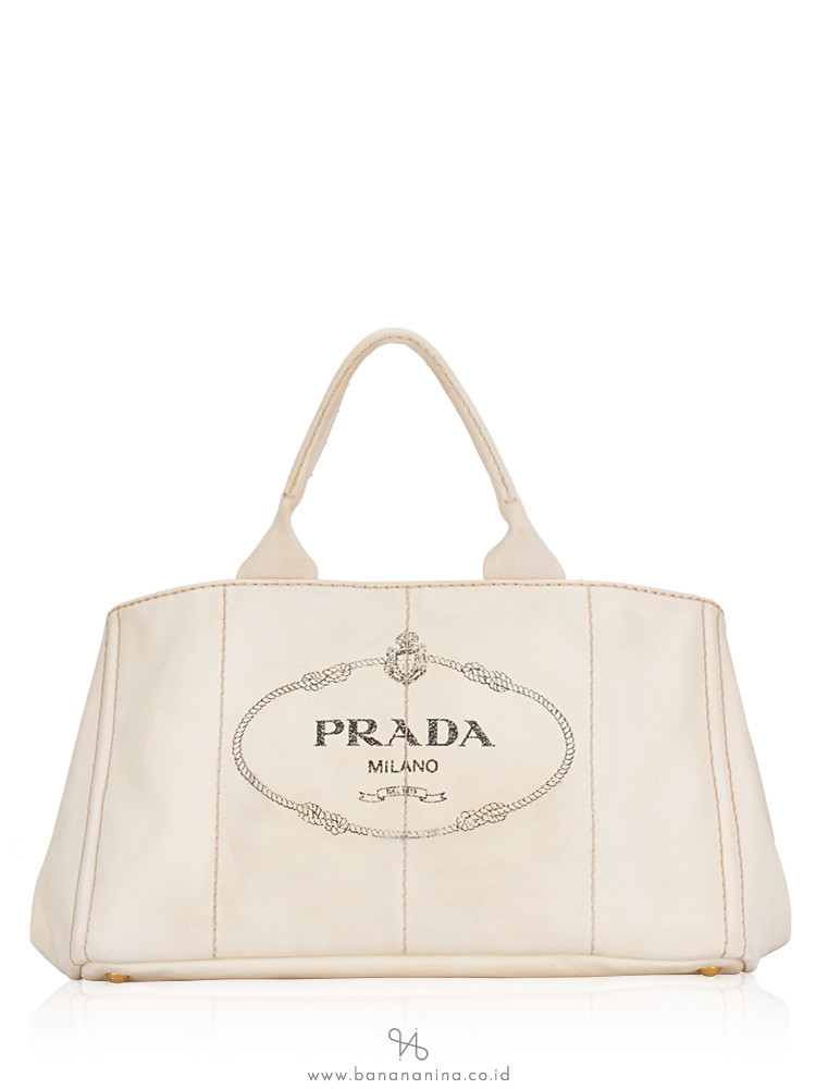 prada logo tote