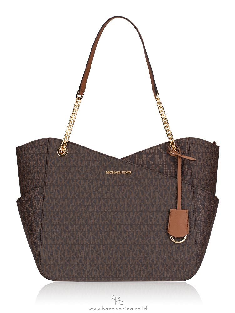 Michael Kors Signature Jet Set Travel Large X Chain Shoulder Tote