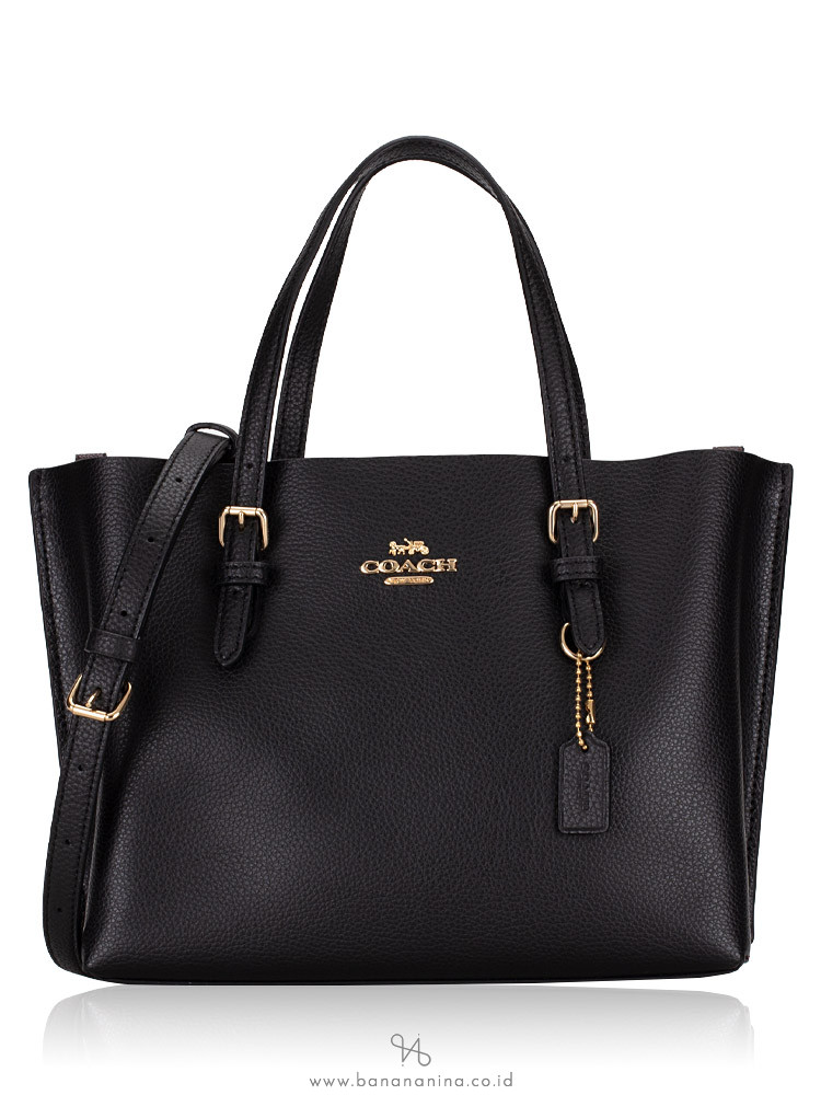 Coach C4084 Mollie Tote 25 Black True Red