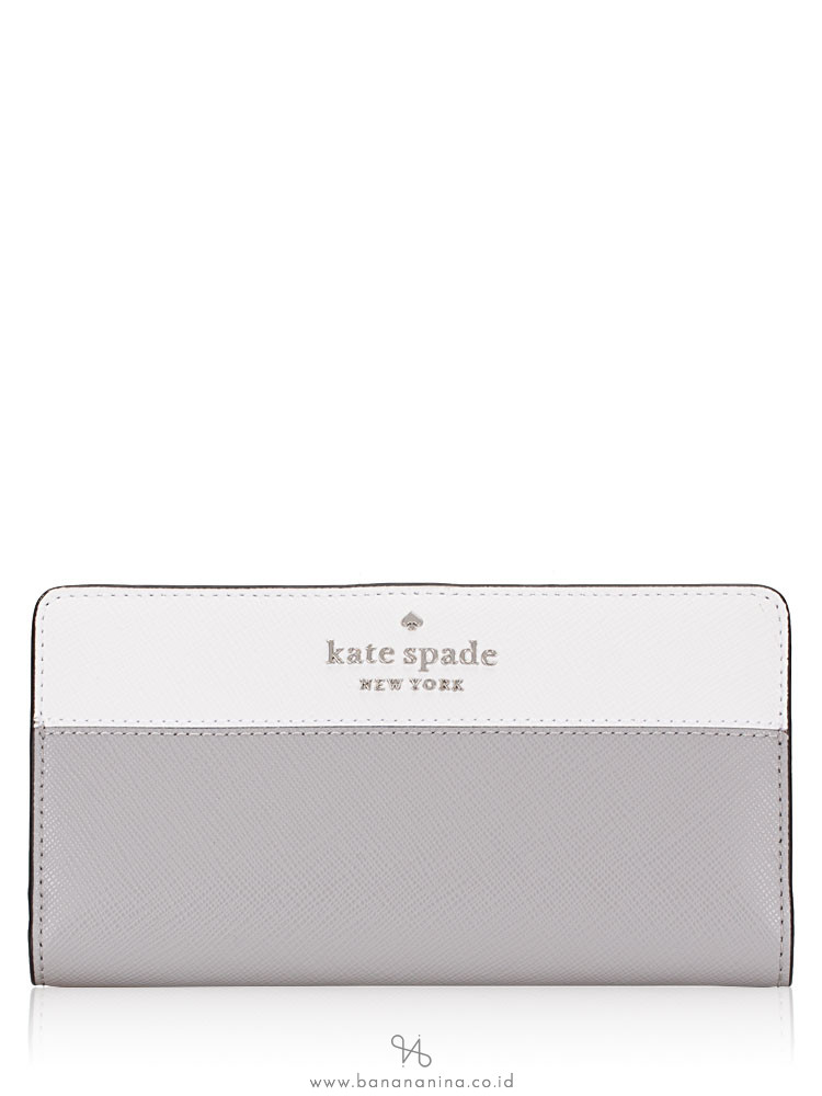 Dropship NEW Kate Spade Nimbus Grey Colorblock Saffiano Leather