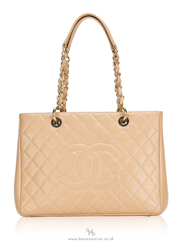 Saint Laurent East West Medium Tote Leather Dark Beige | Shopping Bag |  fashionette