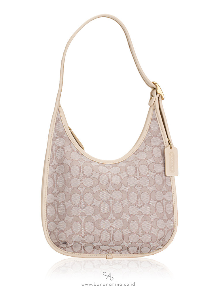 Coach C2588 Signature Jacquard Ergo Shoulder Bag Stone Ivory