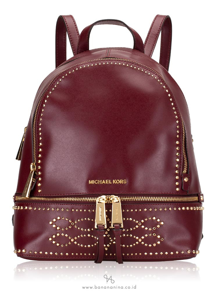Michael Kors Rhea Zip Studded Leather 