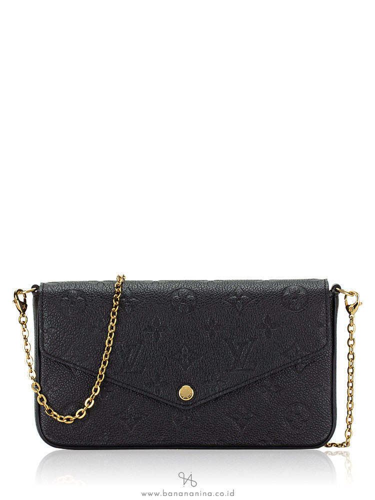 Louis Vuitton Monogram Empreinte Pochette Felicie Noir