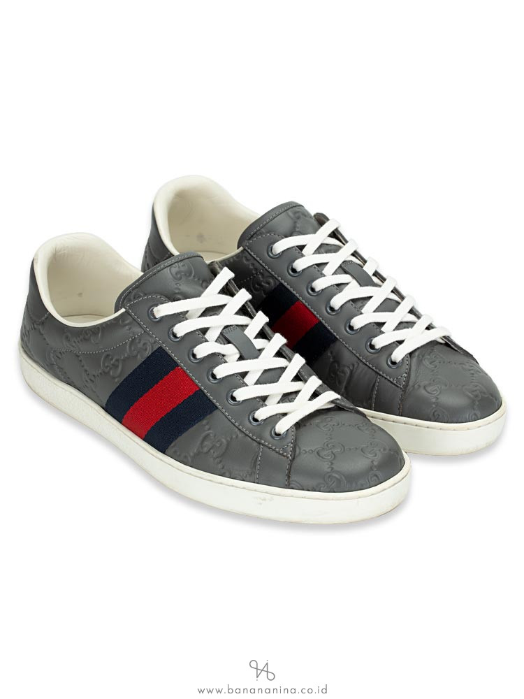 Grey gucci sneakers Clearance