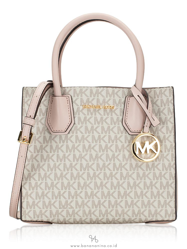 Michael Kors Mercer Signature Medium Messenger Powder Blush Multi