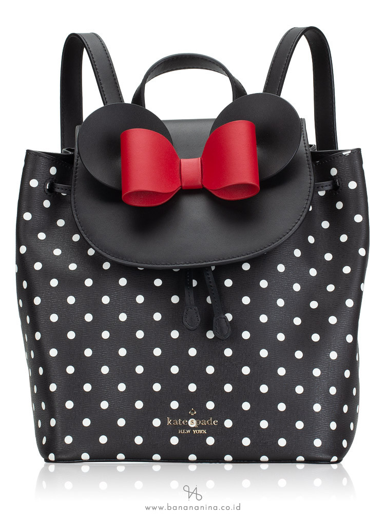 Kate Spade X Minnie Mouse Drawstring Backpack Black Multi