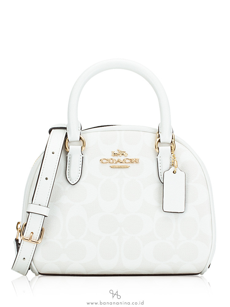 Coach bag white satchel clearance