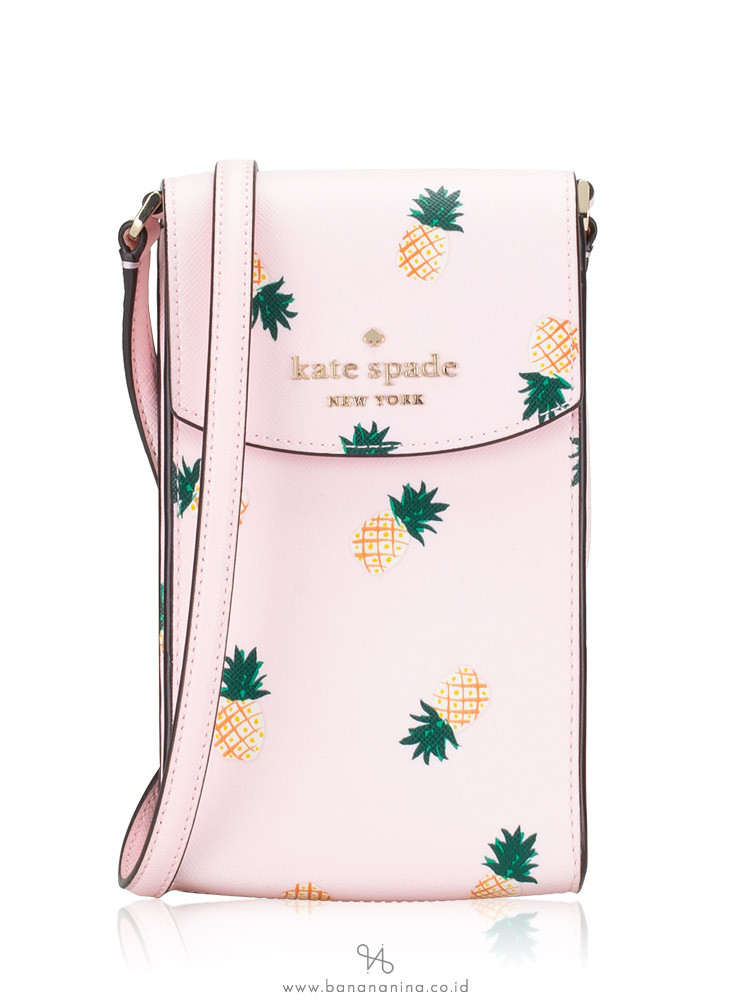 Kate Spade Colada Staci Pineapple Square Flap Crossbody Pink Multi
