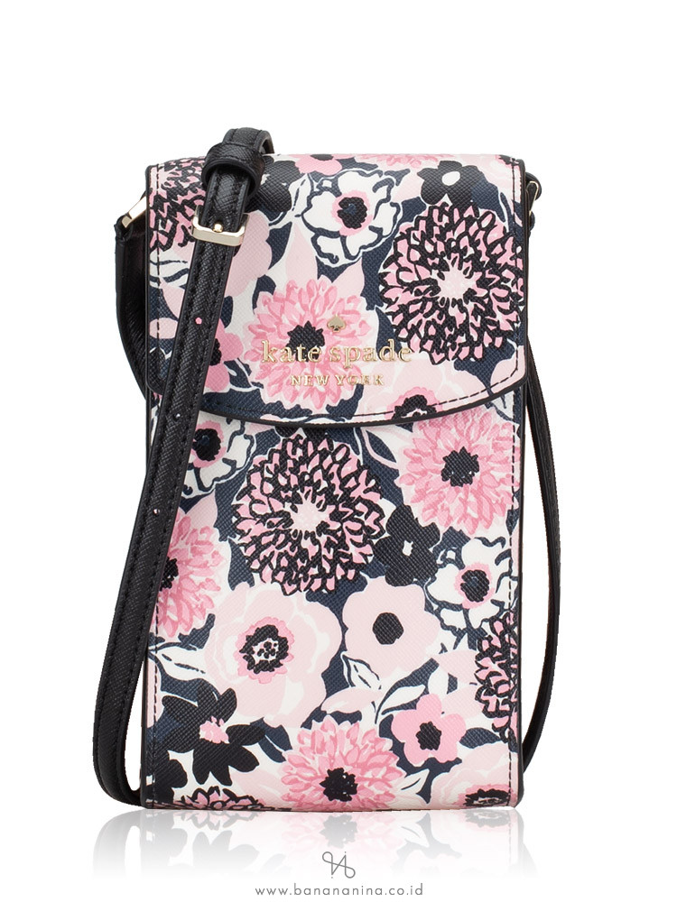 Kate Spade Staci Dahlia Floral Print NS Phone Crossbody Bag Pink Multi