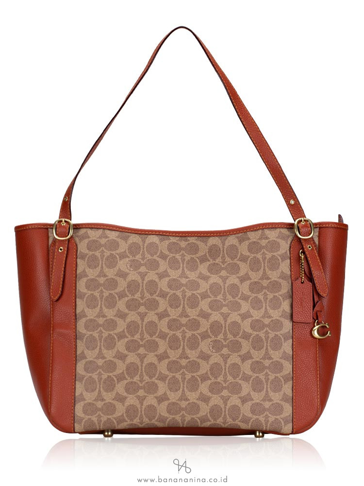 Coach C8354 Alana Signature Tote Tan Rust