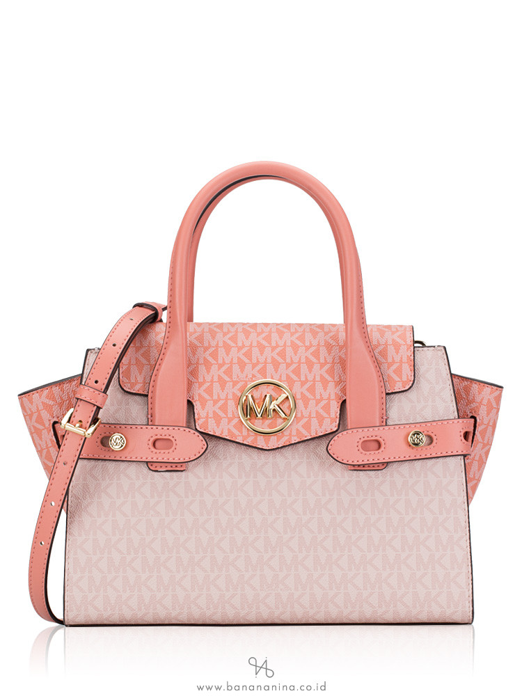 Michael+Kors+Carmen+Extra+Small+Flap+Messenger+Leather+Pink+and+
