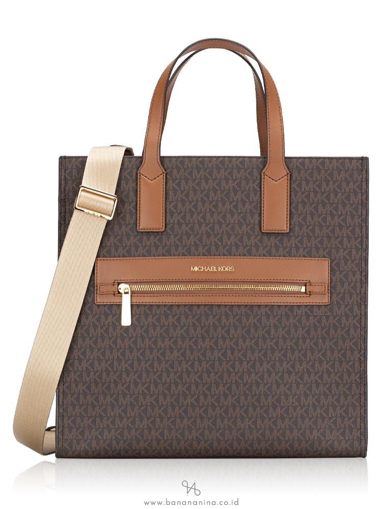 Michael Kors Kenly Monogram Large NS Tote Brown